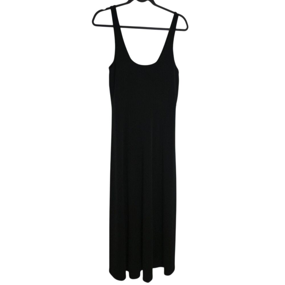 J Crew Dress Sleeveless Black Size Medium Jersey Preppy Career Office Casual